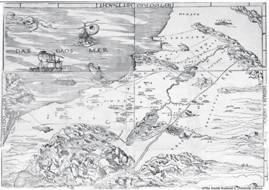 1. ábra. Id. Lucas Cranach: A Szentföld térképe (1508–1515)