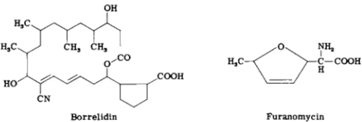 FIG. 11. Inhibitors of amino acid activation. 