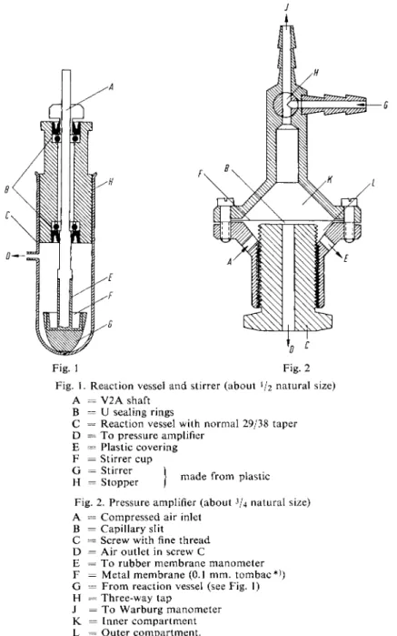 Fig. 2  Reaction vessel and stirrer (about V2 natural size) 