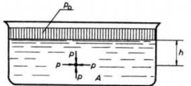 4. ábra A hidrosztatikai nyomás értelmezése (Pankotai-Rácz 1975)