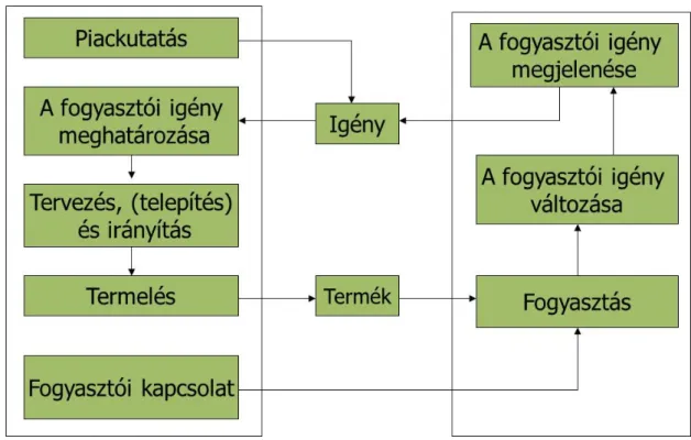 1.1. ábra. A teljes igénykielégítési folyamat (Veress, 1999) 