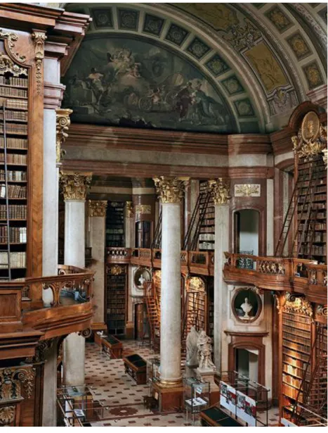 8. kép  Hofbibliothek (Wien), díszterem 