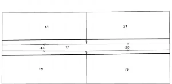 12.12. ábra: Helyrajzi számozás meglévő vonalas létesítmény szélesítésekor