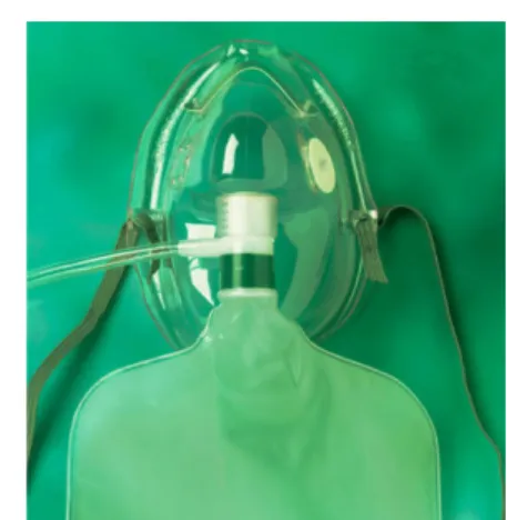 Fig. 22: Non-rebreather mask for oxygen treatment.