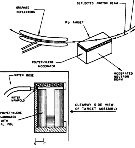 FIG. 3. Schematic diagram of the target assembly and deflectors. 