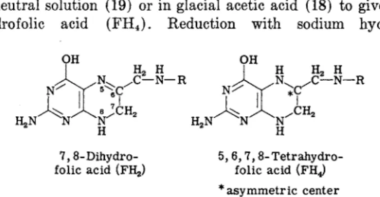 FIG. 2. Absorption spectra of folic acid derivatives at pH 8: (I) Folic acid,  (II) FH 2 , and (III) FH*