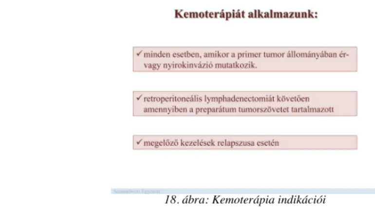 18. ábra: Kemoterápia indikációi