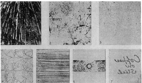 FIG. 16. Electrographs of surface conditions. 