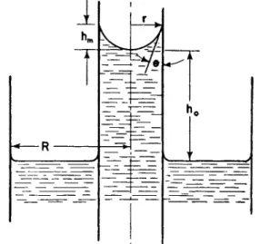 FIG. 1. Diagram for discussion of the capillary rise method. 