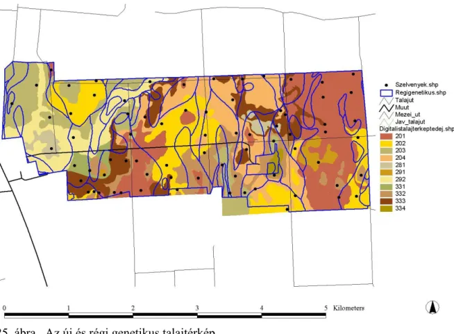 25. ábra . Az új és régi genetikus talajtérkép. 