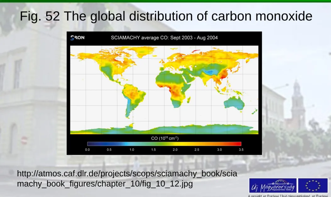Fig. 52 The global distribution of carbon monoxide 