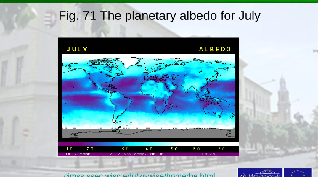 Fig. 71 The planetary albedo for July 