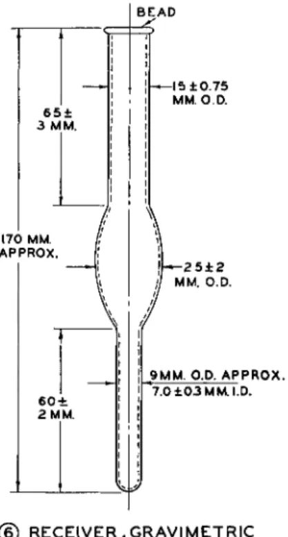 FIG.  1 7 9 ( 6 ) . Receiver, gravimetric, for modified Clark alkoxyl apparatus—details of  construction