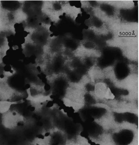 FIG. 7c. Electron micrograph of polyhexamethylene adipamide film showing  spherulite clusters of crystalline phase