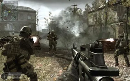 Figure 8. Screenshot from a first-person-shooter game    
