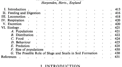 Figure 1 relates the number of terrestrial families of Mollusca in the 1951  British census to Thiele's stirps or super-families (Thiele, 1931-35), and shows  that most British terrestrial families belong to the stylommatophoran group 