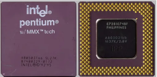 8. ábra:  Intel Pentium MMX processzor 
