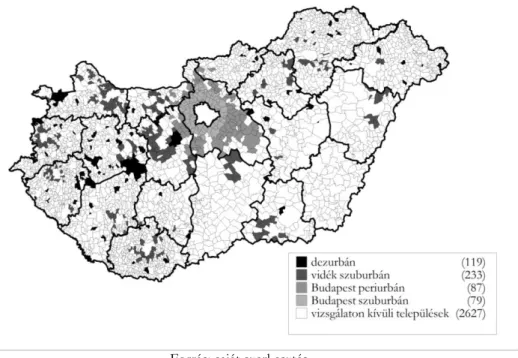 1. ábra: A vizsgálatba bevont települések  Figure 1 Settlements involved in the survey 