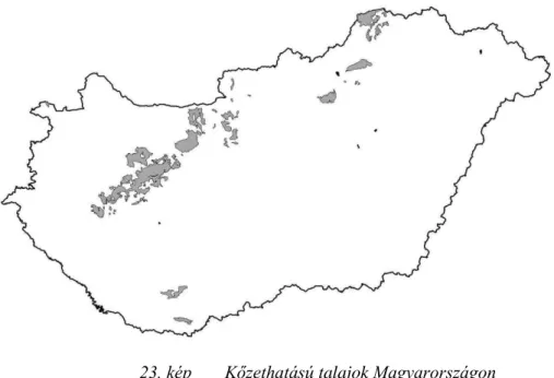 23. kép  Kőzethatású talajok Magyarországon 