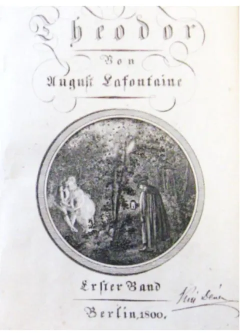 9. kép: Kiss Dénes possessorbejegyzése August Lafontaine Theodor című regényén. A  szerző felvétele