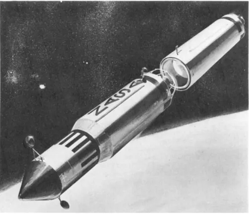 Fig. 2 S-IVB Stage of Saturn  C-5 Vehicle Shoving Provisions  for Operation in Space. 