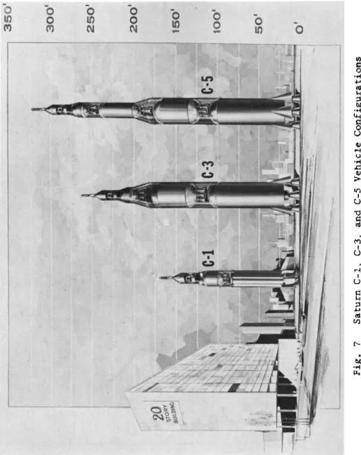 Fig0 7 Saturn C-l, C-3, and C-5 Vehicle Configurations 