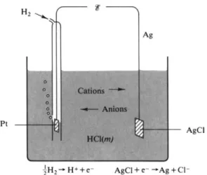 FIG. 13-1. Schematic diagram of an electrochemical cell. The cell reaction is given by Eg