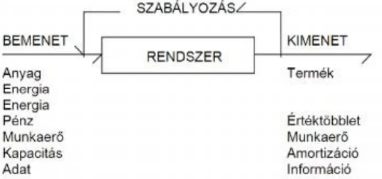 1.1. ábra. A rendszer és kapcsolatai