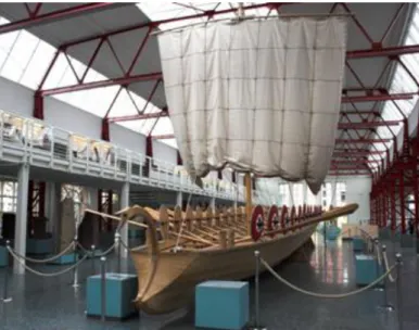 3. ábra Navis Lusoria típusú római folyami hajó rekonstrukciója  