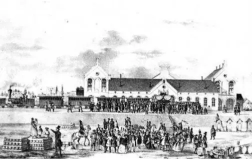 2. ábra: A Pest-Vác szakasz ünnepélyes átadása 1846-ban