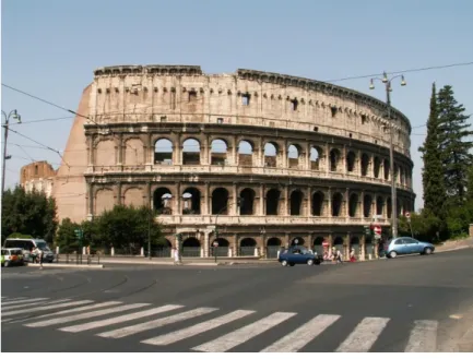 20. ábra Róma hatalmas amfiteátruma a Colosseum, amely átlagosan 65 ezer nézőnek  kínált helyet 