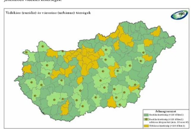 5-7. ábra: Vidékies-városias térség-típusok Forrás: OTK 2005 http://www.vati.hu