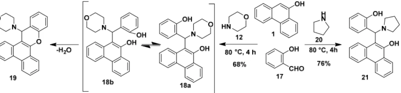 Table 2. Syntheses of phenanthr[9,10-e]oxazine derivatives (14–16) under varied reaction conditions