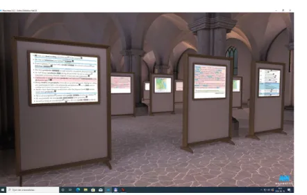 Figure 13. The content of the virtual library in the 3D Castle space of the MaxWhere Seminar System (2).