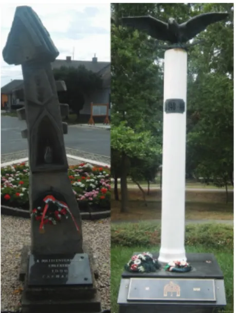 11. kép: Kopjafa és szabadságharc-emlékmű