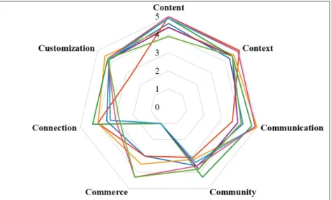 Figure 1: Evaluation of Shop type of online firms’ website Source: Own construction according to table created with 7C framework