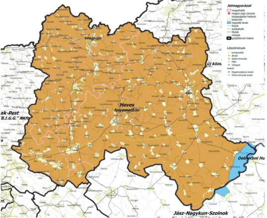 6. ábra Az NHKV által javasolt régió (Forrás: NHKV, 2015