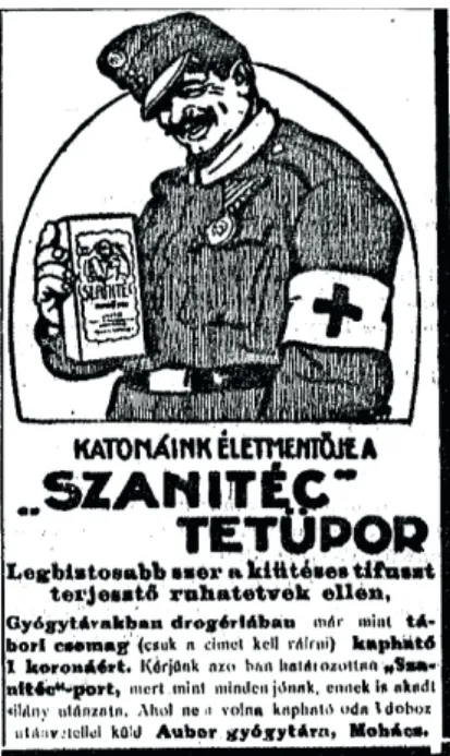 2. kép: Hirdetés a Pásztói Hírlapban 1915. évi 16. szám    