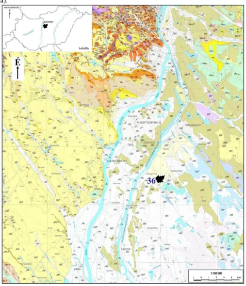 8. ábra: Dunavarsány és környékének földtani képződményei 