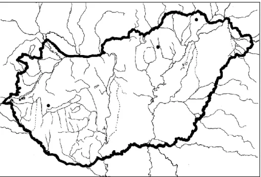 Fig. 2. Distribution of Sphagnum quinquefarium in Hungary 