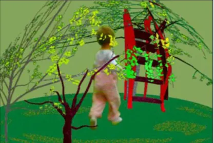 6. kép: Waliczky Tamás: Trilógia – A kert, 1992–94, videó-installáció  Az alkalmazott animáció jellemzői 