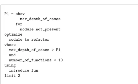Figure 6: Metric query language example code