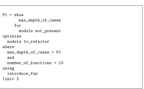 Figure 6: Metric query language example code