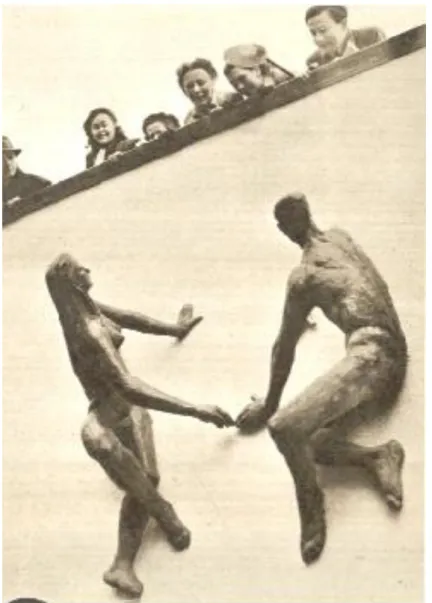 Figure 5. Peter Peri's. Sunbathers on display at the 1951 Festival of Britain (original  now missing) 