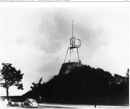 Figure 8. Reg Butler. Monument to the Unknown Prisoner. 1953. Photomontage  showing the proposed site the Humboldt Höhe, Wedding, near the border with East 