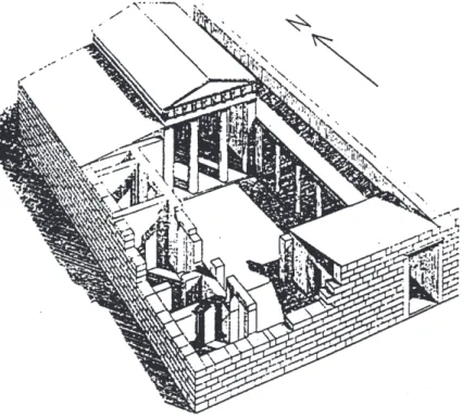 1. ábra: Klasszikus görög ház rekonstrukciója Priene-ből 