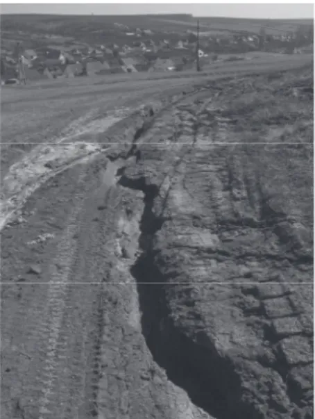 Fig. 8. Erosional watershed in the southern part of Szomolya 