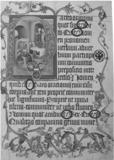 10. ábra: Donatus Ars minorjának, V. László tankönyvének (1445) 1r oldala 