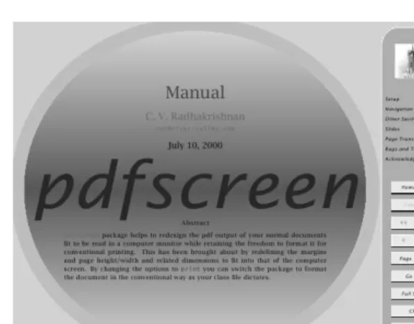 Figure 5: Package pdfscreen
