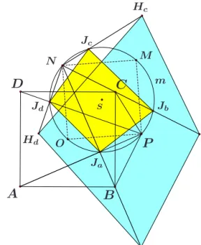 Figure 3: The lines H a J a , H b J b , H c J c and H d J d concur in the point N .